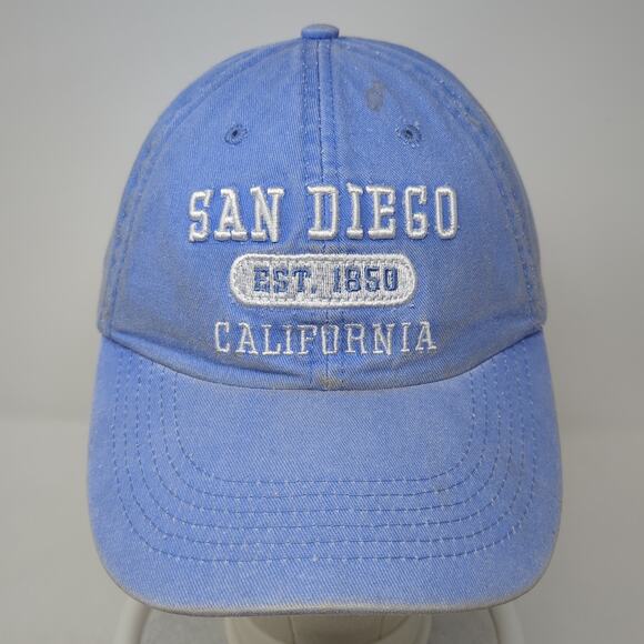 San Diego California Est. 1850 Baseball Cap Blue OS Adjustable DK Embroidery - Picture 2 of 9